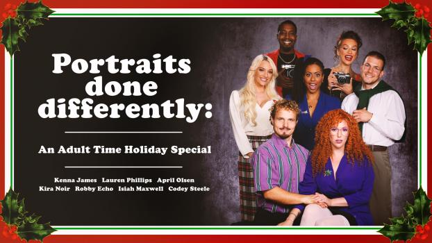 [AdultTime] Kenna James, Lauren Phillips, Kira Noir & April Olsen – Portraits Done Differently An Adult Time Holiday Special (2022.12.26)
